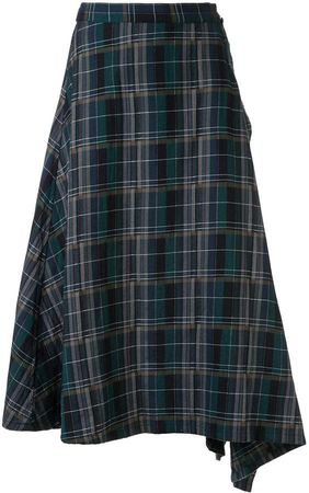 check asymmetric skirt