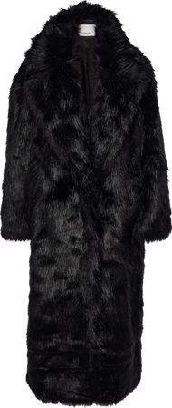 Black Fur Long Coat