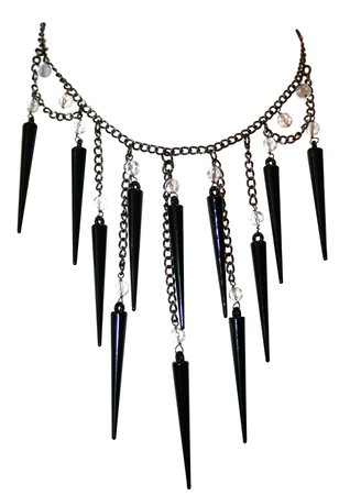 Black spike necklace 1