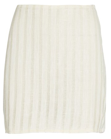 Savannah Morrow Dylan Striped Linen Mini Skirt | INTERMIX®