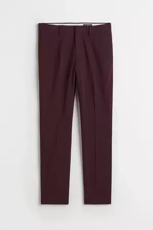 Skinny Fit Suit Pants - Burgundy - Men | H&M US