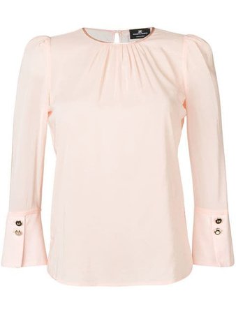 Elisabetta Franchi pleated detail blouse $205 - Buy SS19 Online - Fast Global Delivery, Price
