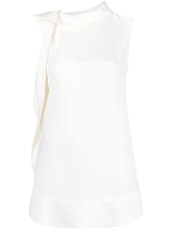 Valentino, sleeveless ruffle-detail dress