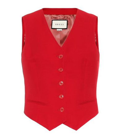 GUCCI Wool and silk-blend vest
