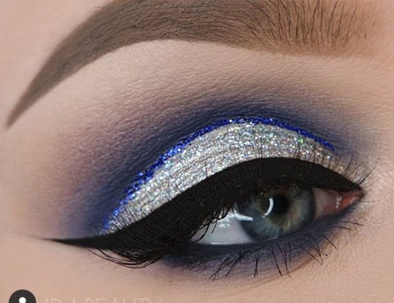 Blue/Silver Eye Makeup