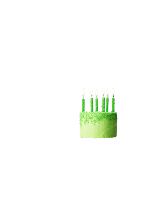birthday cake green food