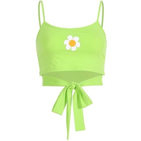 Green Top with Daisy