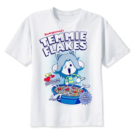 undertale t shirt temmie flakes merchandise