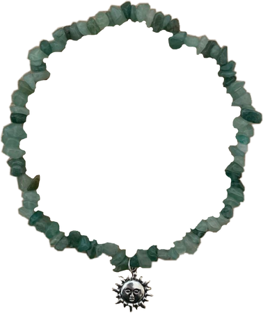 crystal necklace green