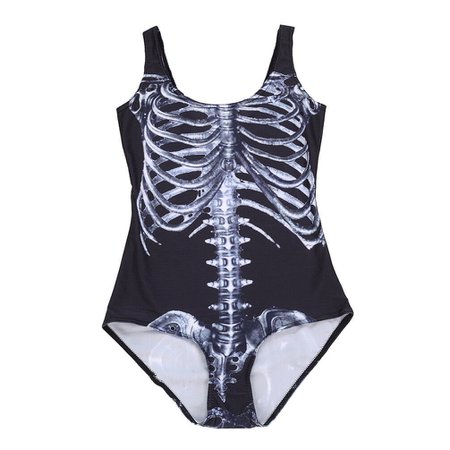 Mulher MONOQUINI Maiô Esqueleto Impresso Swimwear S-4XL 1062 | eBay