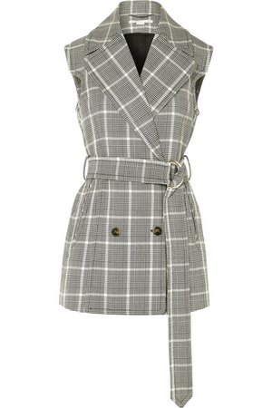Stella McCartney | Belted Prince of Wales checked wool vest | NET-A-PORTER.COM
