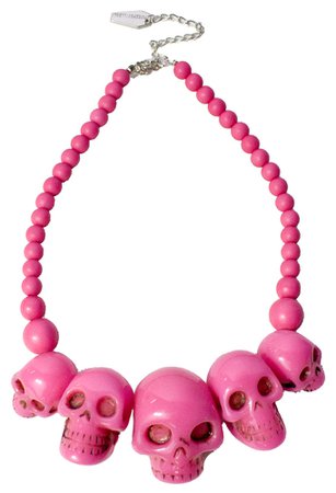 KREEPSVILLE 666 SKULL COLLECTION NECKLACE PINK - Jewelry - Accessories - Sourpuss Clothing