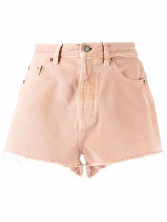 Saint Laurent vintage-effect denim shorts - FARFETCH