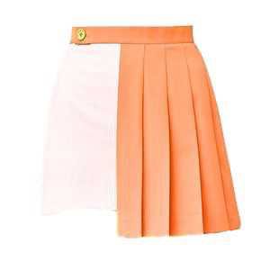 Half Pleated Mini Skirt