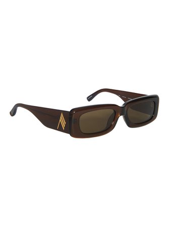 The Attico - "Mini Marfa" Rum Sunglasses