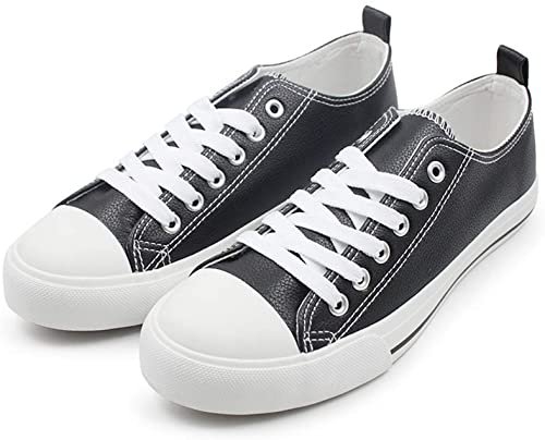 Amazon.com | The Fashion Supply Low Top Cap Toe Women Sneakers Tennis Canvas Shoes Casual Shoes for Women Flats | Fashion Sneakers