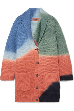 Missoni | Color-block ribbed alpaca-blend cardigan | NET-A-PORTER.COM