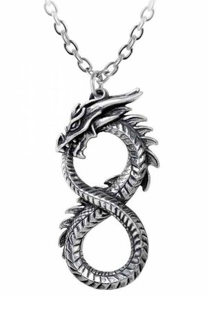 Infinity Dragon Pendant by Alchemy Gothic | Gothic Jewellery