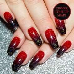 Gothic red nails