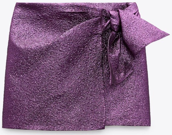 zara purple skirt