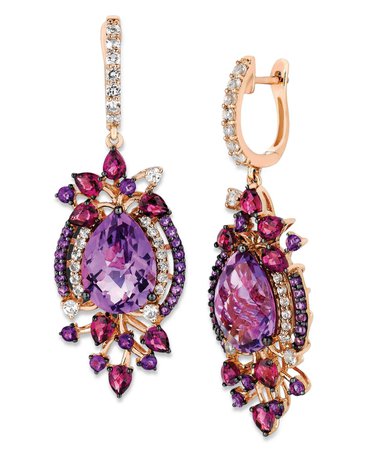 Le Vian Crazy Collection Multi-Stone 14k Rose Gold Drop Earrings