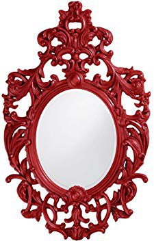 Howard Elliott Collection 2146R Dorsiere Oval Mirror, 31-Inch by 51-Inch, Glossy Cherry Red Lacquer: Amazon.ca: Home & Kitchen