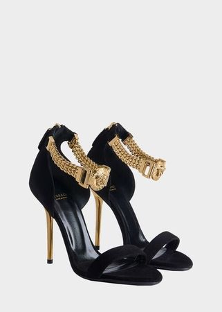 Versace Signature Ankle Strap Sandals for Women | US Online Store