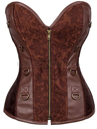 dark brown leather women corset - Google Search