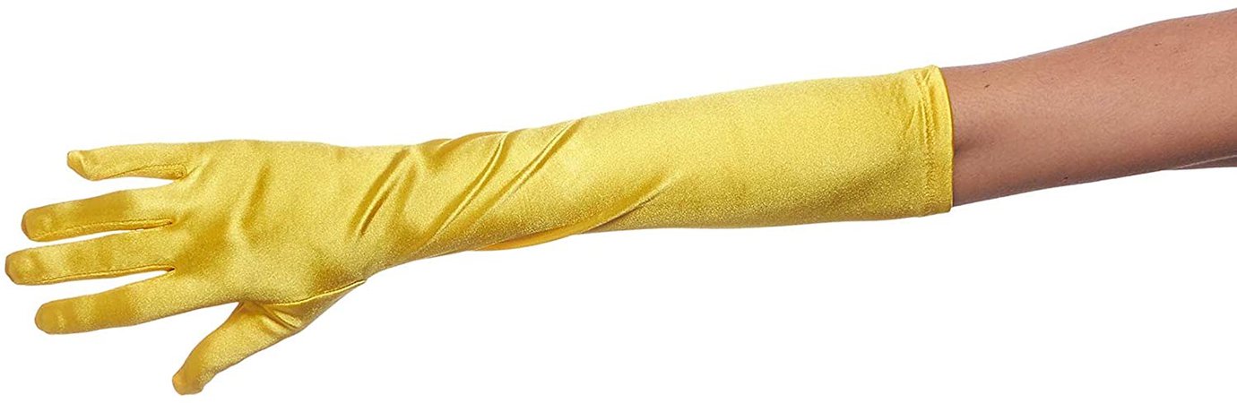 Long Yellow Satin Glove
