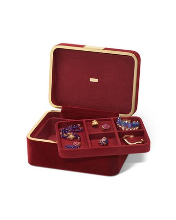 AERIN Beauvais Velvet Jewelry Box