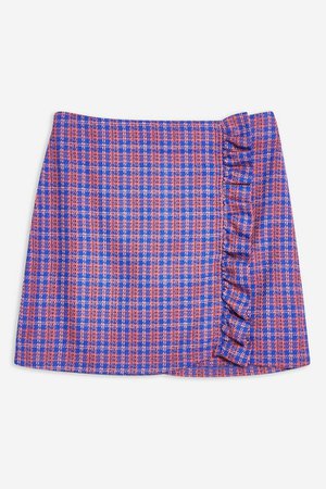 Check Frill Mini Skirt | Topshop