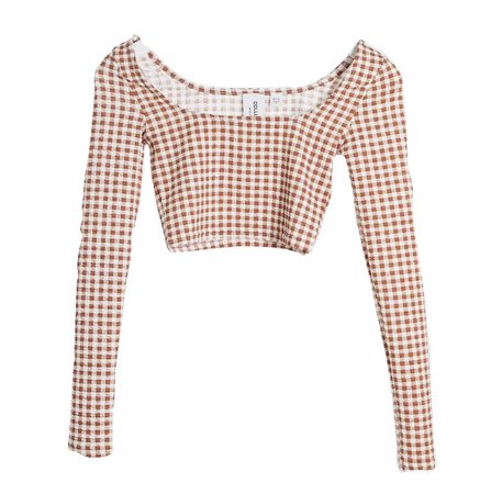 collusion gingham crop top