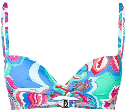printed bikini top