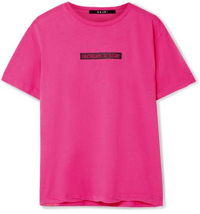 Day Dreams Printed Cotton-jersey T-shirt - Pink