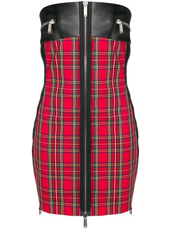 Red Dsquared2 two tone tube dress S75CU0905S49601 - Farfetch