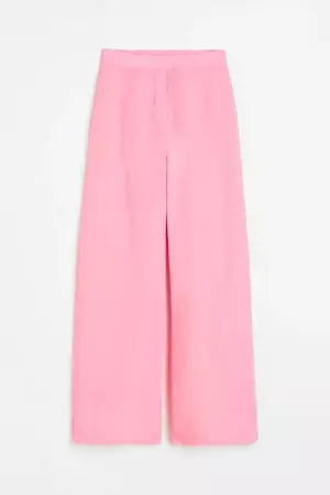 bellbottoms Pants baggy Light pink H&M salmon