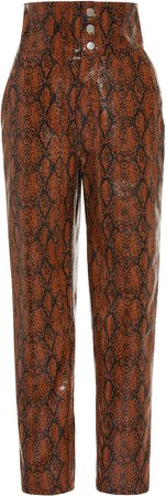 Wino Snake Effect Vegan Leather Trousers