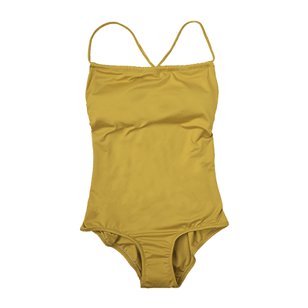 Self-Tie Crossed Strap Swimsuit