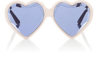 Gucci 60Mm Heart Sunglasses - Ivory/ Violet In White | ModeSens
