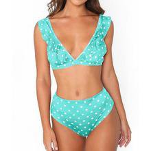 NIDALEE High Waist Women Swimwear Push Up Bikini Set Dot Lace Biquinis – Rockin Docks Deluxephotos