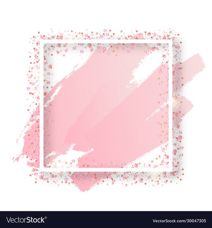 Decorative square frame with glitter tinsel of Vector Image