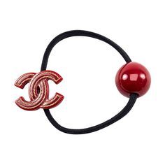 Chanel Red Hair Tie