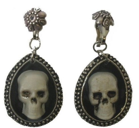 skull dangle earrings