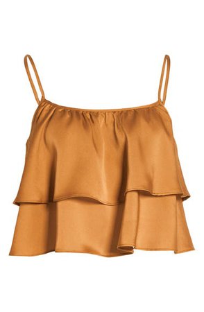 Row A Ruffle Silk Camisole | Nordstrom
