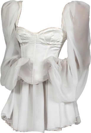 white silk dress