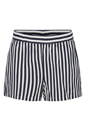 VERO MODA Stripe Shorts | white black