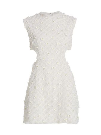 Shop Aje Scent Of Summer Bead & Floral-Embellished Mini-Dress | Saks Fifth Avenue
