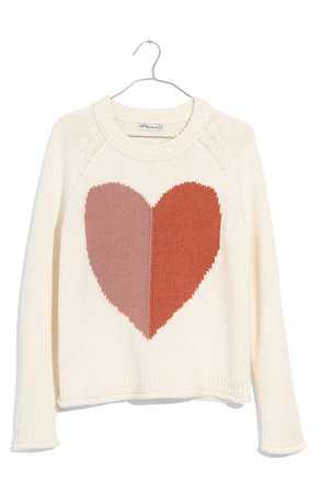 Madewell Keaton Heart Pullover Sweater | Nordstrom
