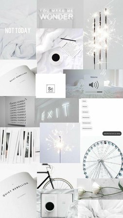 White Aesthetic Iphone Collage Wallpaper | a thread by pastel_threadsx