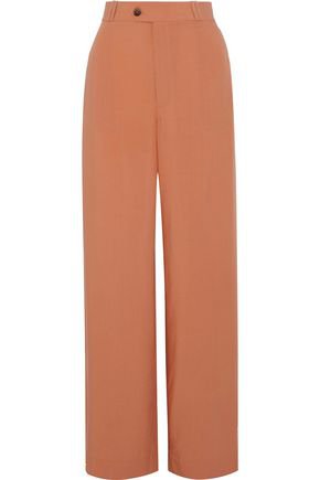 Remmi crepe wide-leg pants | IRIS & INK | Sale up to 70% off | THE OUTNET